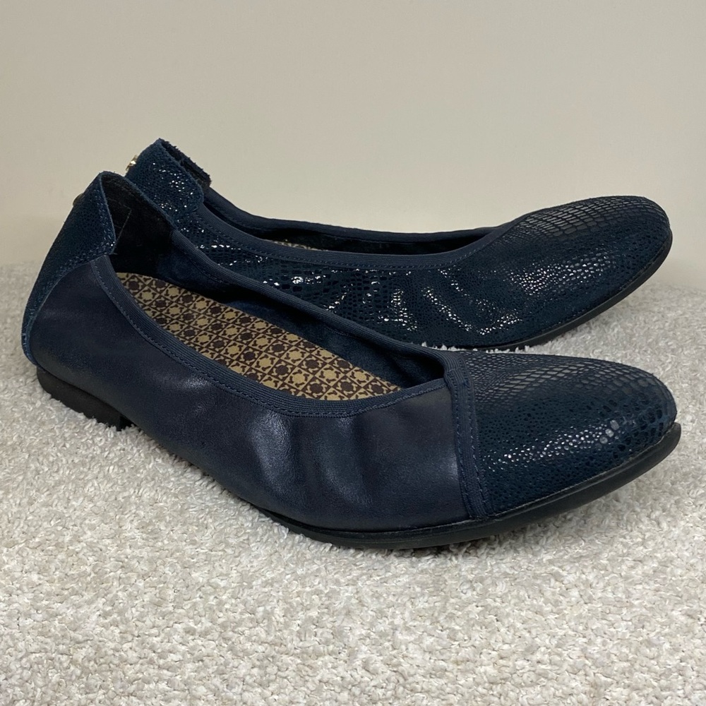 Revere Nairobi Ballet Flats Women’s 8 / EU 39 Navy Lizard Orthotic Friendly